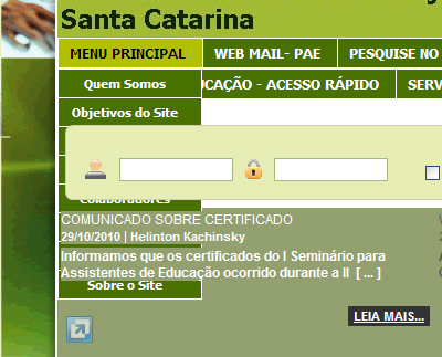 Todos os itens do template ficam acima do submenu